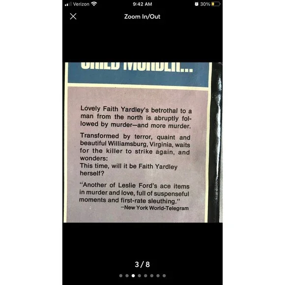 The Town Cried Murder by Leslie Ford PB Paperback Vintage Mystery Love - Picture 3 of 8